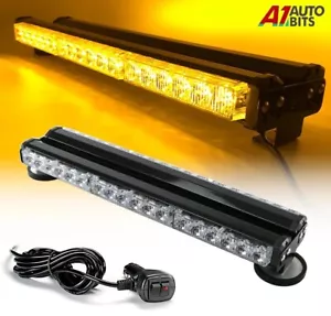 LED Roof Recovery Light Bar Amber Warning Strobe Flashing Magnetic Beacon 12-24v - Picture 1 of 10