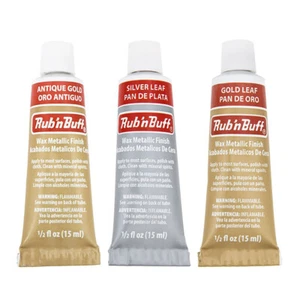 Amaco Rub 'N Buff 3 Color Silver Leaf Antique Gold Gold Leaf - Picture 1 of 2