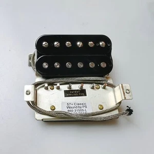 Dual Black Guitar Accessories '57 Classic Neck/Bridge Humbucker Pickups - - Picture 1 of 4