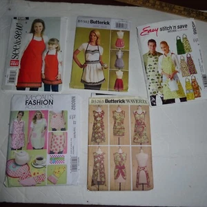 SEWING PATTERNS for Aprons, lot of 5, size S to XXL, Butterick, McCalls, UNCUT! - Picture 1 of 7