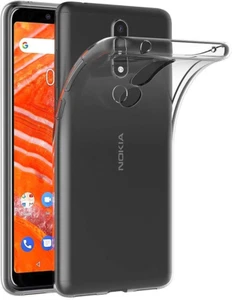 Case for Nokia 3.1 plus (6 Inch) Soft TPU Rubber Gel Bumper Transparent Back Cov - Picture 1 of 12