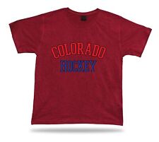 Colorado Hockey Camiseta Rojo Azul Blanco Denver Co Ee.uu. Ice Apparel Invierno