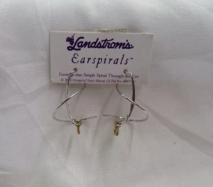 Landstrom's Earspirals e/r Silber & Gold NEU Spirale durch Ohrhänger - Bild 1 von 4