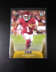 JALEN HURTS. .. LEAF 2020 FOOTBALL CARD. .. NUMBER 15. .. GOLD ROOKIE CARD - Picture 1 of 3