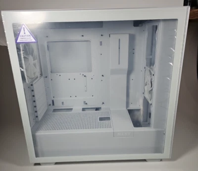 NZXT H7 Flow CM-H71FW-01 White ATX Mid Tower Desktop Computer Case - Image 1 of 4