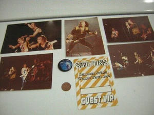 THE SCORPIONS BACKSTAGE PASS 1997 W/VINTAGE UNPUB .PHOTOS 1984 &BUTTON LOT 7 - Picture 1 of 5