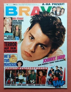 BRAVO - JOHNNY DEEP ON COVER RARE GERMAN VINTAGE MAGAZINE 1991 COMPLETE - Bild 1 von 5