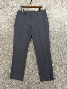 Banana Republic Men Pants 33x32 Gray Tollegno 1900 Wool Flat Front Italy Made - Picture 1 of 11