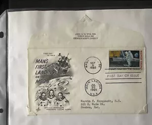 Advertising FDC C76 First Man on the Moon Ayerst Laboratories Brag Another Time - Picture 1 of 2