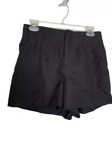 Glam Shorts Womens Large Black Rumor Has It Flowy Pleated Waist High Waist NEW - Picture 1 of 12
