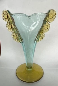 Art Deco Lalique Style Art Glass Vase Signed France PV - Picture 1 of 8