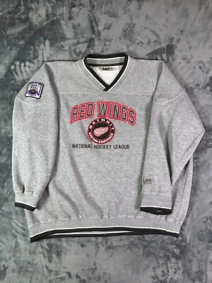Moletom vintage Lee Sport Red Wings XXL NHL hóquei pulôver anos 90 moinhos de noz-moscada - Imagem 1 de 4