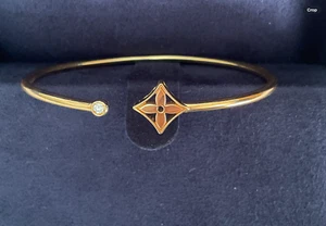 New Louis Vuitton 18ct yellow gold with diamond bangle/bracelet - Picture 1 of 4
