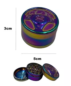 5cm Rainbow Herb Grinder 3 Layers Smoke Spice Tobacco Metal Crusher -Mult-Colour - Picture 1 of 4