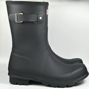 New Hunter Original Short Rubber Rain Boots Black Size 9 & 10
