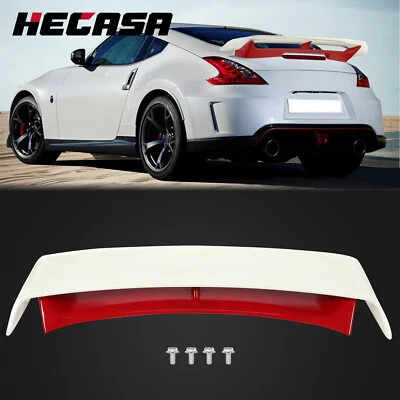 HECASA Fits 2009-2021 Nissan 370Z Z34 Fairlady Z Nismo Trunk Spoiler Wing White - Image 1 of 4