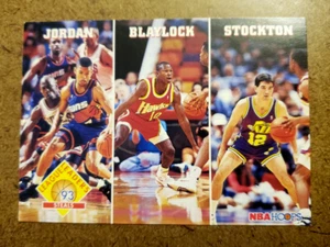 1993-94 NBA Hoops MICHAEL JORDAN STOCKTON BLAYLOCK League Leaders Steals #289 - Picture 1 of 12