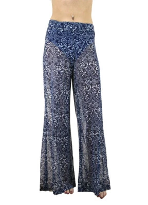 KECHIKA WOMEN'S SWIMWEAR MESH BELLBOTTOM NWT PBML "ROYAL HAWAIIAN" RWN RNV - Photo 1/2