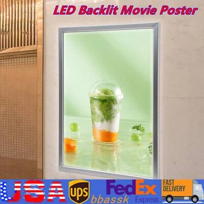 NEW LED Backlit Movie Poster Art Picture Frame Light Box Advertising Display - Image 1 of 4