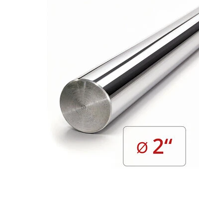 Chrome Plated Steel Rod - 2" Dia x 36" length shaft, 1045 steel bar - Image 1 of 3