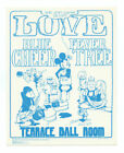 Handbill bleu acclamation arbre fièvre d'amour 1970 terrasse salle de bal Robb marron