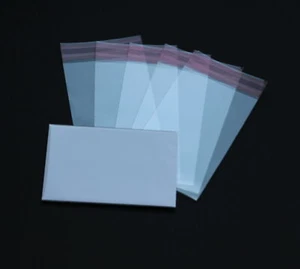 300 St. Visitenkarten Schutzhüllen hochtransparent 56 x 86 + 16 mm Klappe 30 mµ - Bild 1 von 3