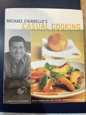 Michael Chiarello's Casual Cooking SIGNED 2002 1st Edition HCDJ- Food Network - Image 1 of 4
