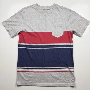 Cat & Jack Jungen XL (16) Colorblock Pocket Tee grau rot marine Kurzarmshirt - Bild 1 von 5