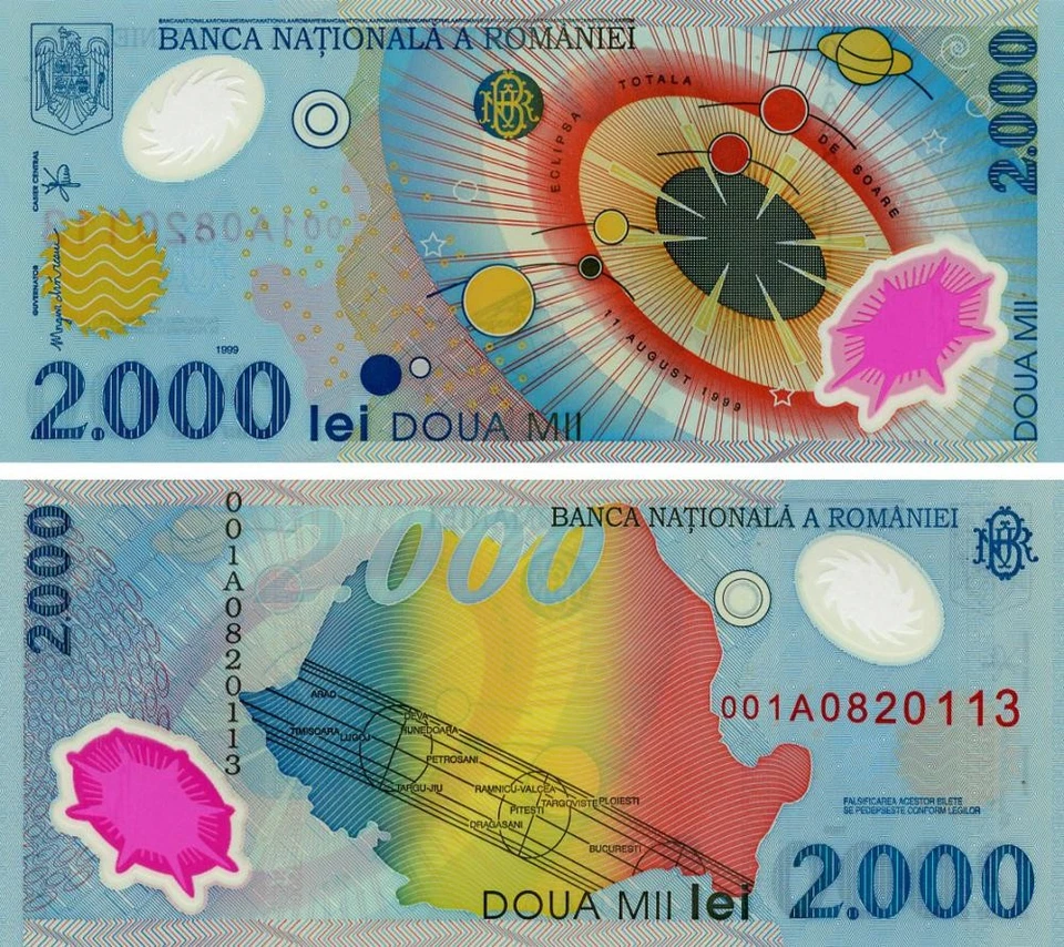 Romania 2000 lei 1999 UNC (P111) - Image 1 of 1