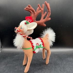 Annalee Zuckerstange Rentier 2005 groß 11 Zoll Weihnachten Urlaub Puppe Pfefferminz - Bild 1 von 10