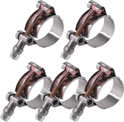 5Pcs 32-37Mm Acciaio Inox T-Bolt Fascette Tubo Flessibile Turbo Aspirazione Morb - Immagine 1 di 4