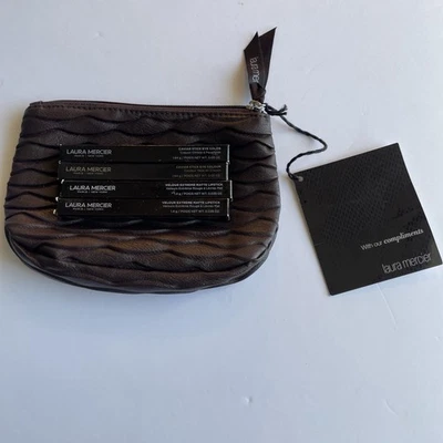 LAURA MERCIER 6 PIECE GIFT SET VELOUR EXTREME MATTE LIPSTICKS + Caviar Eye Color - Image 1 of 4