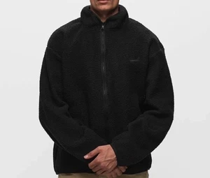 NWT $110 Nike Club Fleece Sherpa Winterized Full Zip Jacket Black FB8386-010  - Picture 1 of 9
