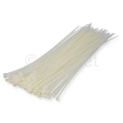 GARPET Profi Kabelbinder Transparent Set Sortiment weiss 160 200 250 300 400 500 550