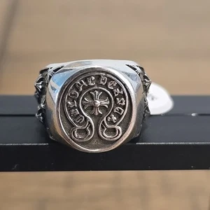 Chrome Hearts Cross Champion Horse Shoe Ring Size 7 .925 Silver - Picture 1 of 6