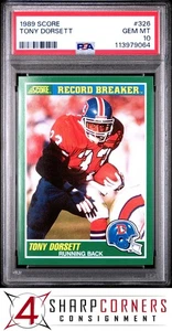 1989 SCORE #326 TONY DORSETT BRONCOS HOF PSA 10 - Picture 1 of 2