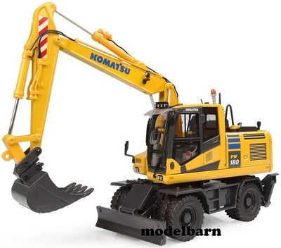 1/50 Komatsu PW180-11 Wheel Excavator with Bucket & Hammer Universal Hobbies - image 1 of 4