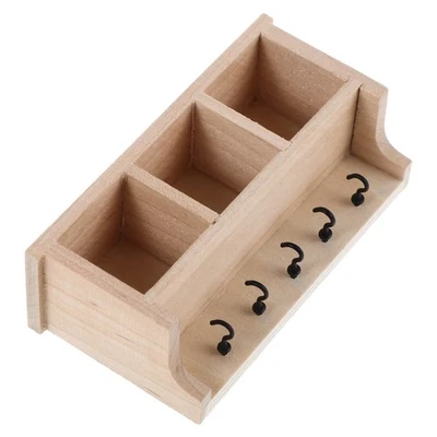  Dollhouse Shelving Unit: 1:12 Miniature Wall Shelf - Wooden Pantry Organizer - - Image 1 of 4