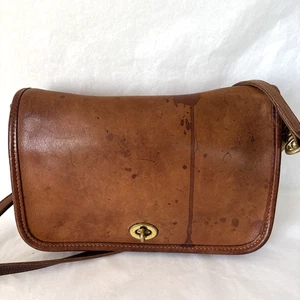 Vintage Coach Tasche Umhängetasche braun 0432-313 hergestellt in den USA handschuhgegerbt Projekt - Bild 1 von 19
