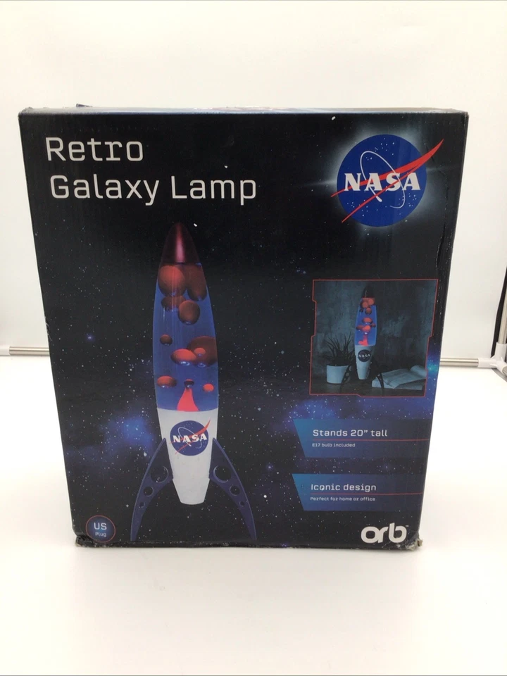 NEW NASA Retro Galaxy Moon Rocket Ship Lava Lamp Light New Apollo Space Mission - Image 1 of 4
