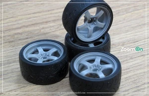 ZoomOn 1/24 17'' Prodrive GC-05N Rim set with Tyres - Picture 1 of 1