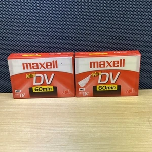 2 Maxell Mini DV 60 min Camcorder Blank Cassette Tapes DVM60SE New Sealed - Picture 1 of 6