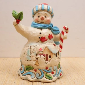 Jim Shore Candy, Holly, And Feeling So Jolly Snowman 2018 - No Box - Picture 1 of 6