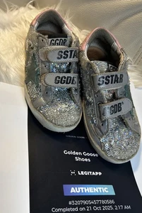 Golden Goose Super Star Glitter Sneakers Toddler Sz 25 8.5 Certificate Of Au - Picture 1 of 18