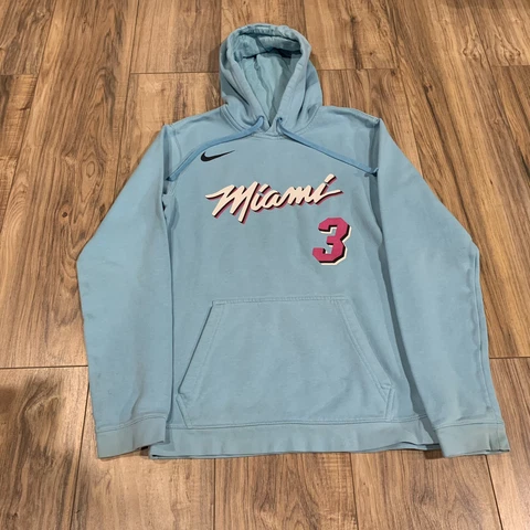 Nike Dwyane Wade Miami Heat Vice Jersey Hoodie Sweatshirt Men’s Small Cover