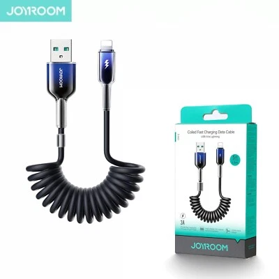 Joyroom S-A43 Crystal-Clear Serie 3A USB-A – für iPhone Spiralkabel 1,5 m - Bild 1 von 4