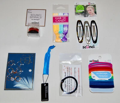 Nuevo con etiquetas Lote de Accesorios para el Cabello Juego de Corbatas para el Cabello - Candy scünci y Sephora 7 Piezas Foto 1 de 4