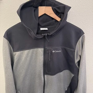 Columbia Harlem Park Hybrid Full Zip Hoodie Men's Large Light/Dark Gray XM0672 - Picture 1 of 18
