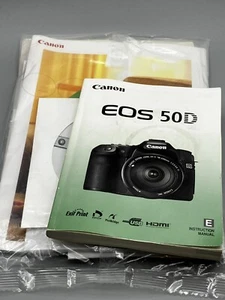 Canon EOS 50D Digital Camera User Instruction Guide Manual and CDs - Picture 1 of 2