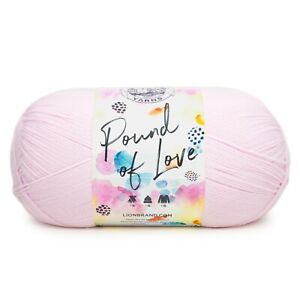 (1 Skein) Lion Brand Yarn 550-101A Pound of Love Yarn, Pastel Pink